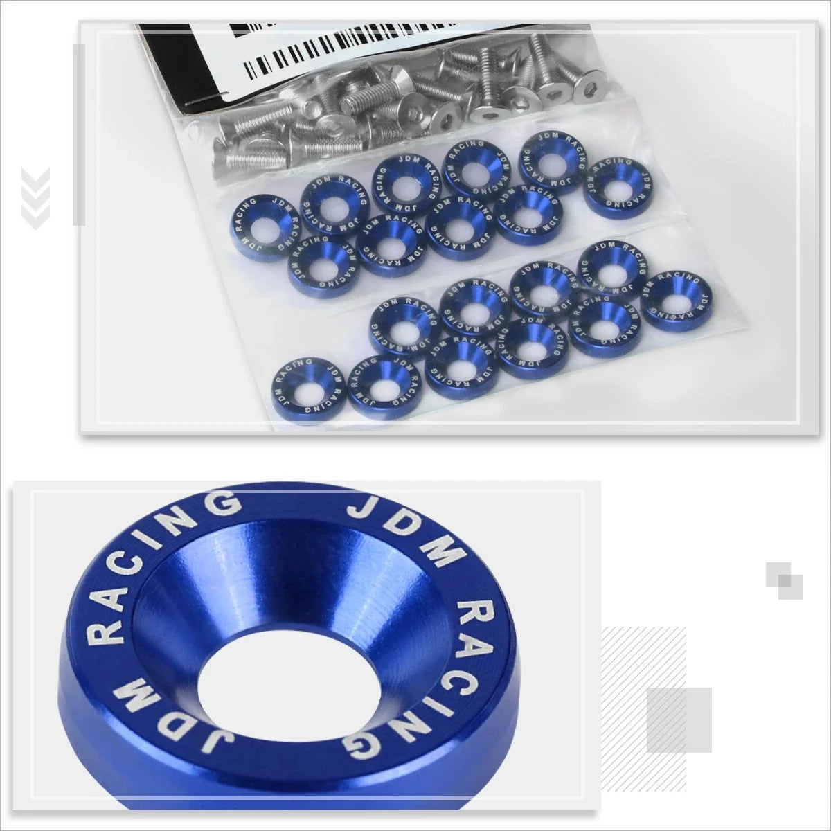 Aluminum Fender Washers M6 X 1.0 - 20Pcs for Universal Fit