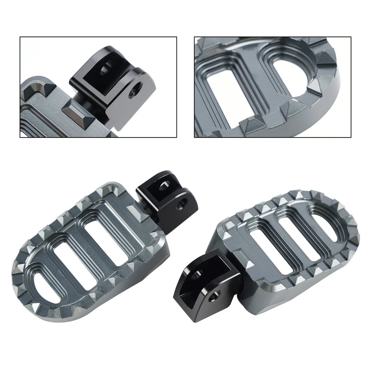 Front Footrests Foot Pegs for Meteor 350, Classic 350 (2021–2023) Gray