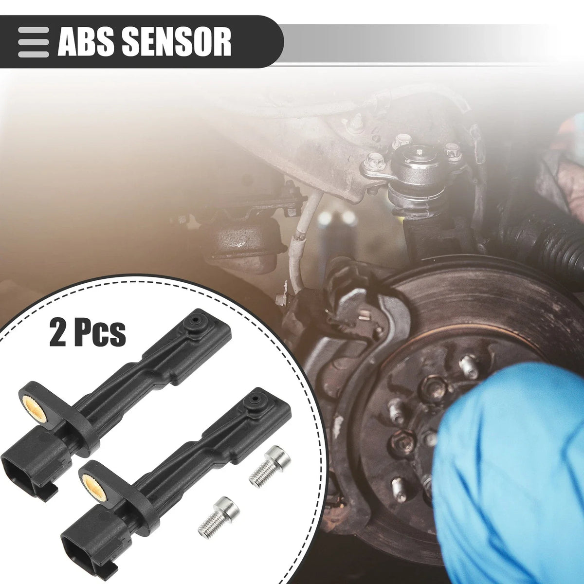2 Pcs Wheel Speed Sensor 52125003AB for Dodge Nitro, Jeep Liberty (2007–2012)