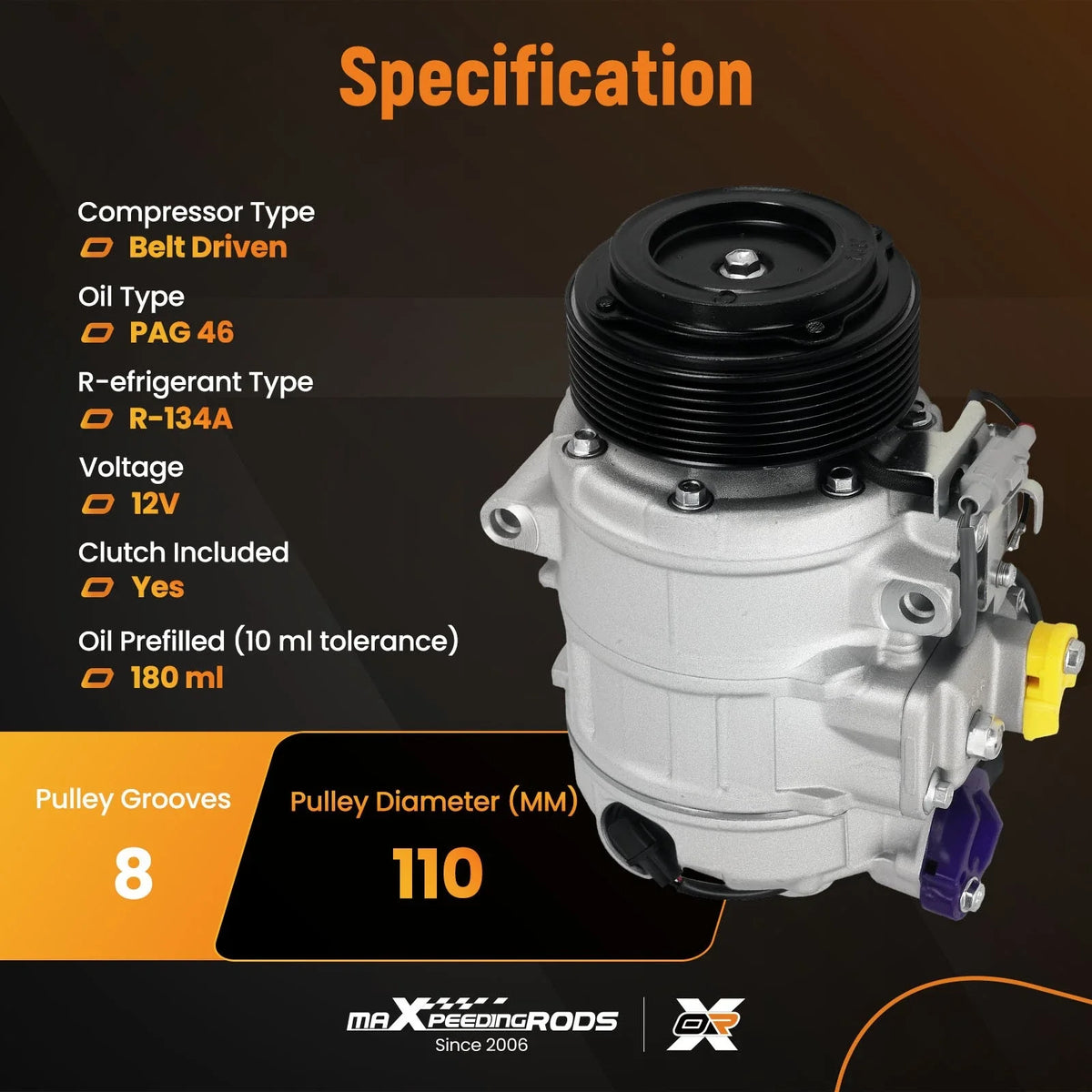 7SBU17C AC Compressor for BMW X5 sDrive35i (2014–2015) 64529154070 CO29221C