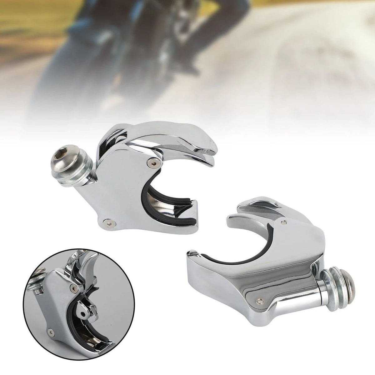 Windshield Bracket Holder with Fork Clamp for Dyna Wide Glide 2006-Current