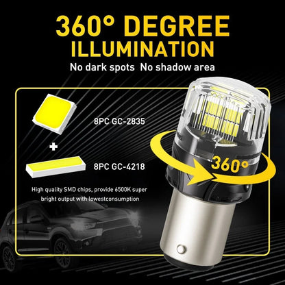 2X AUXITO 1157 2357 LED Backup Reverse Light Bulbs 6500K for