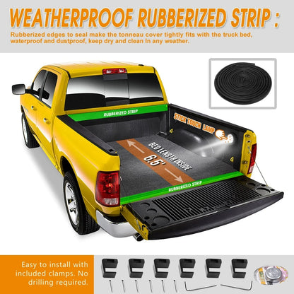 Vinyl Soft Top Roll-up Tonneau Cover for Chevy/GMC C/K 1988–2002 6.5 ft
