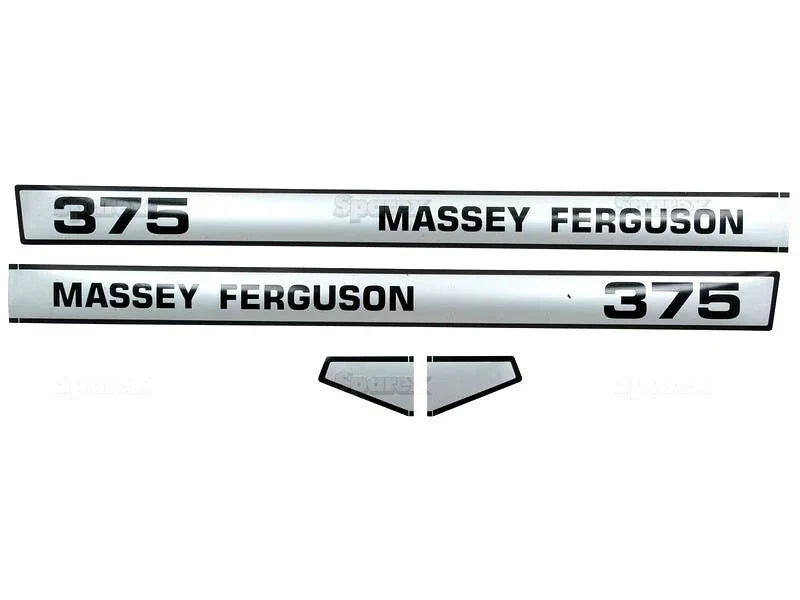 Bonnet Decal Set for Massey Ferguson 375 Tractors