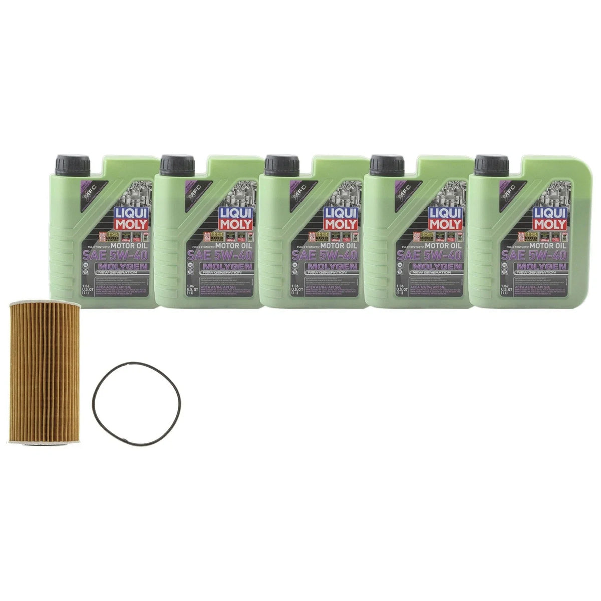 5W-40 Engine Oil Change Kit 5L Liqui Moly Molygen for A3 A4 Jetta 2010-2020