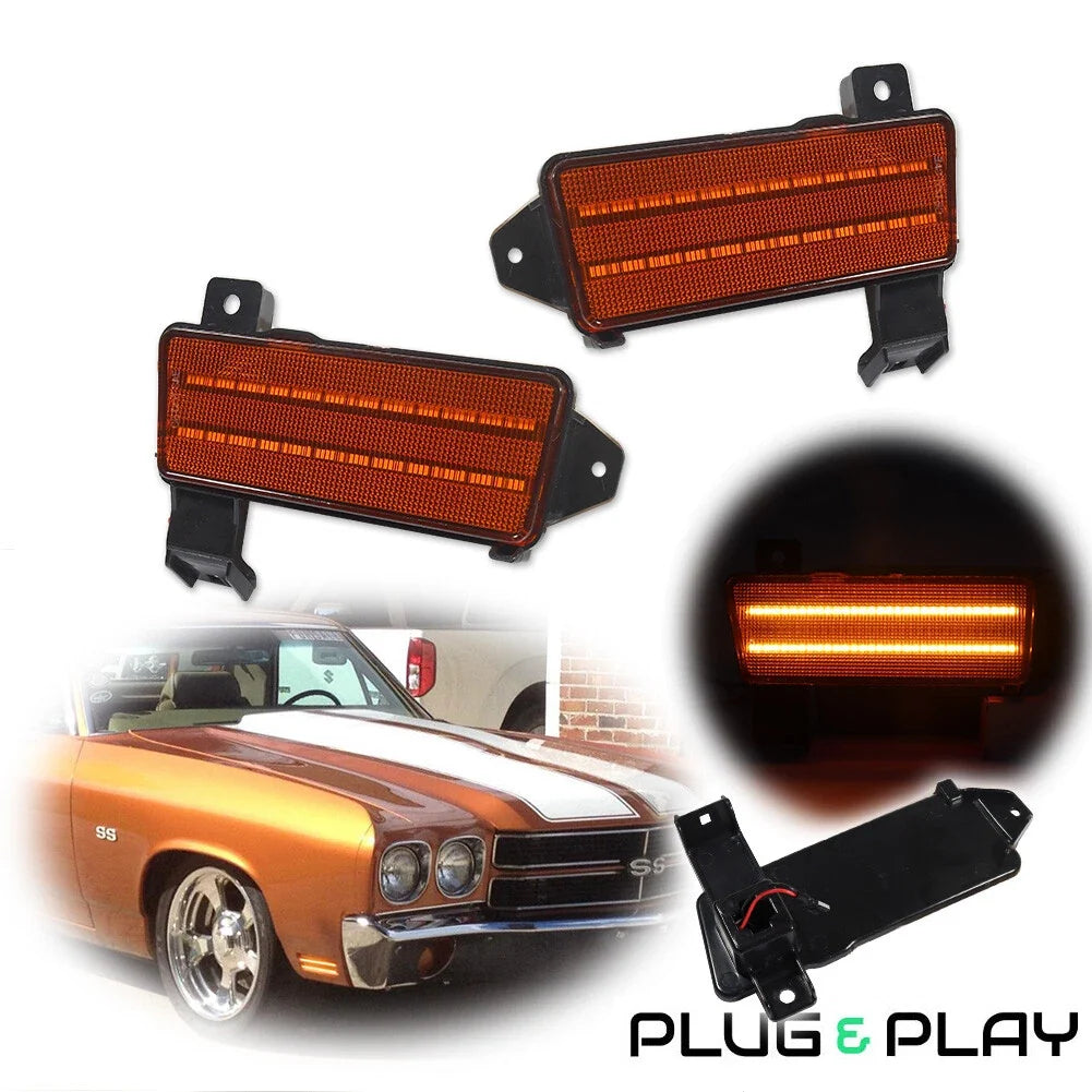 LED Front Side Marker Lights for 70 Chevy Chevelle El Camino