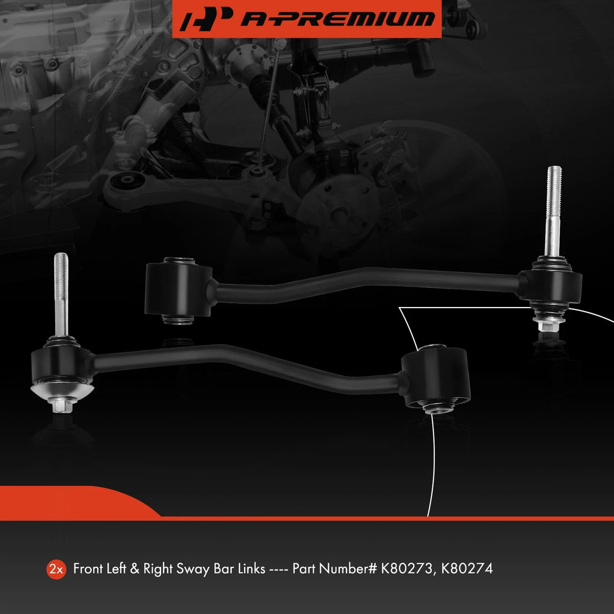 Front Sway Bar Links for 2000-2004 Ford F-250 Super Duty - Pair