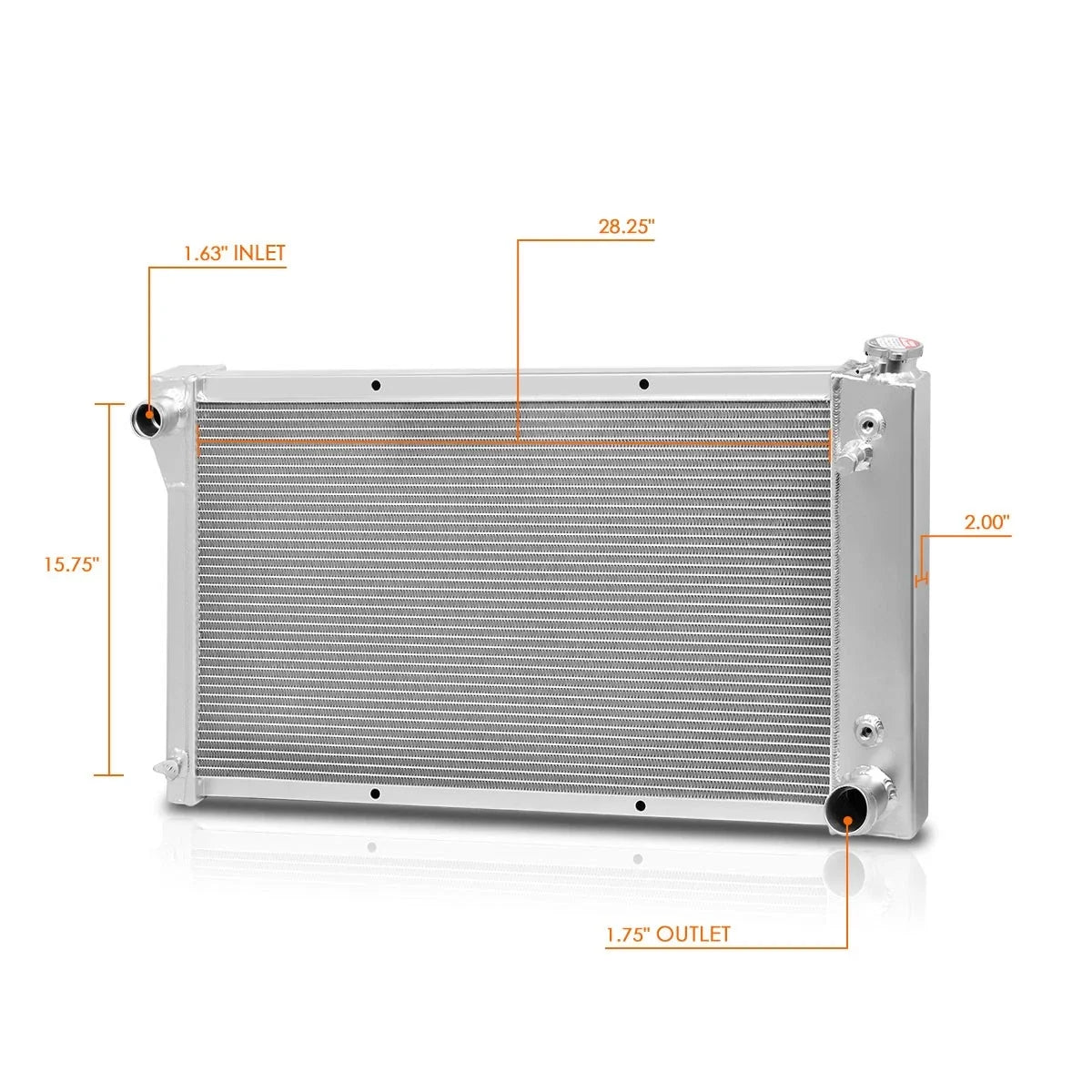 1967-1972 C/K-Series Pickup Aluminum Radiator 3-Row for Chevy/GMC
