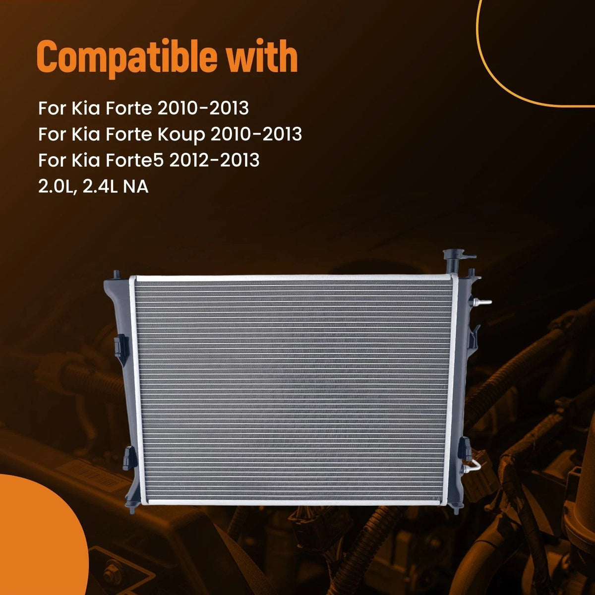 Aluminum Radiator for Kia Forte Koup 2010-2013 253101M020 13133