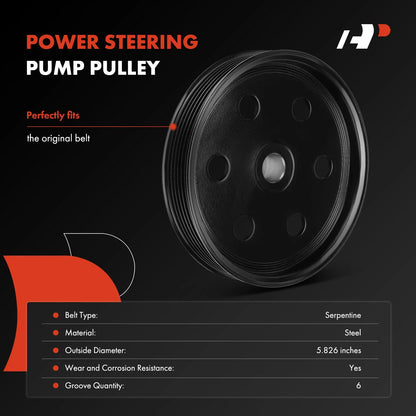 Power Steering Pump Pulley for Taurus Lincoln Ranger 1986-2007