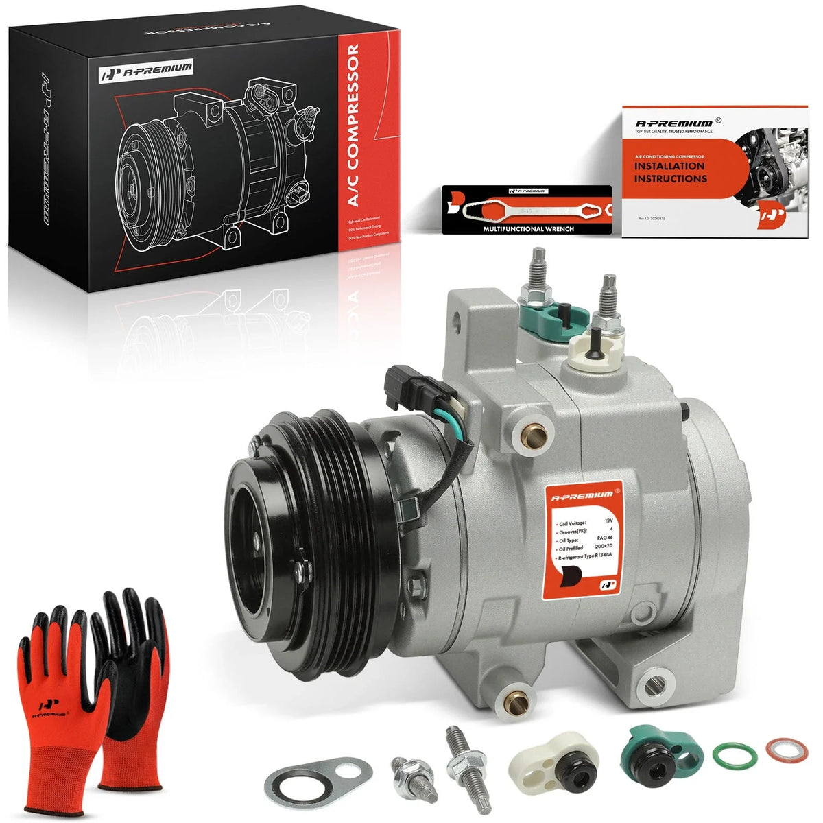A/C Compressor with Clutch for Ford F-150, Lincoln Mark LT (2014)