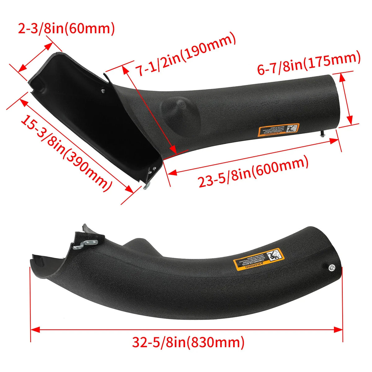 Lower Bagger Discharge Chute for John Deere L110 L111 L118 D100 D110 D120 D130