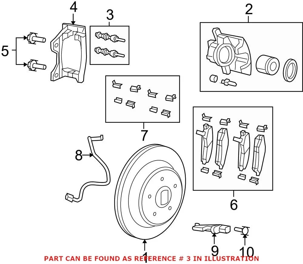 Disc Brake Caliper Pin Kit - Rear for Ram Jeep Dodge Chrysler