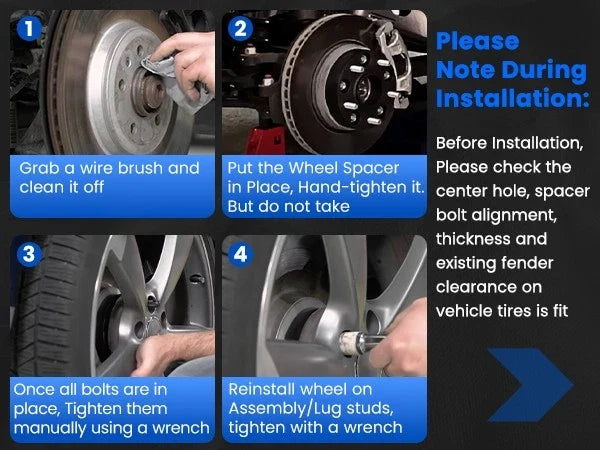 4-Piece 2" Hub Centric Wheel Spacers 14x1.5 for Ram 1500 (2019-2024)