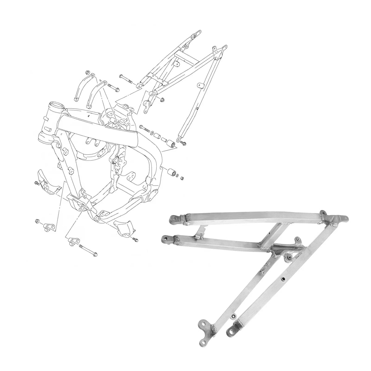 2010-2013 Suzuki RM-Z 250 Subframe Support Bracket