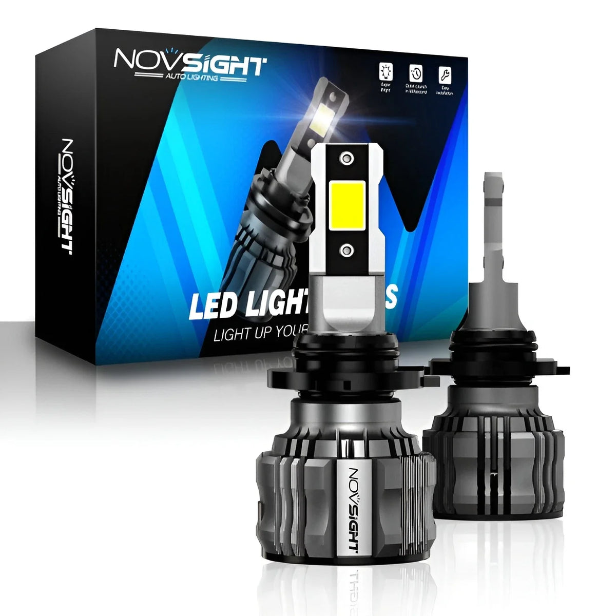 8X 9005 H11 Combo LED Headlight Bulbs 6500K for High Low Beam