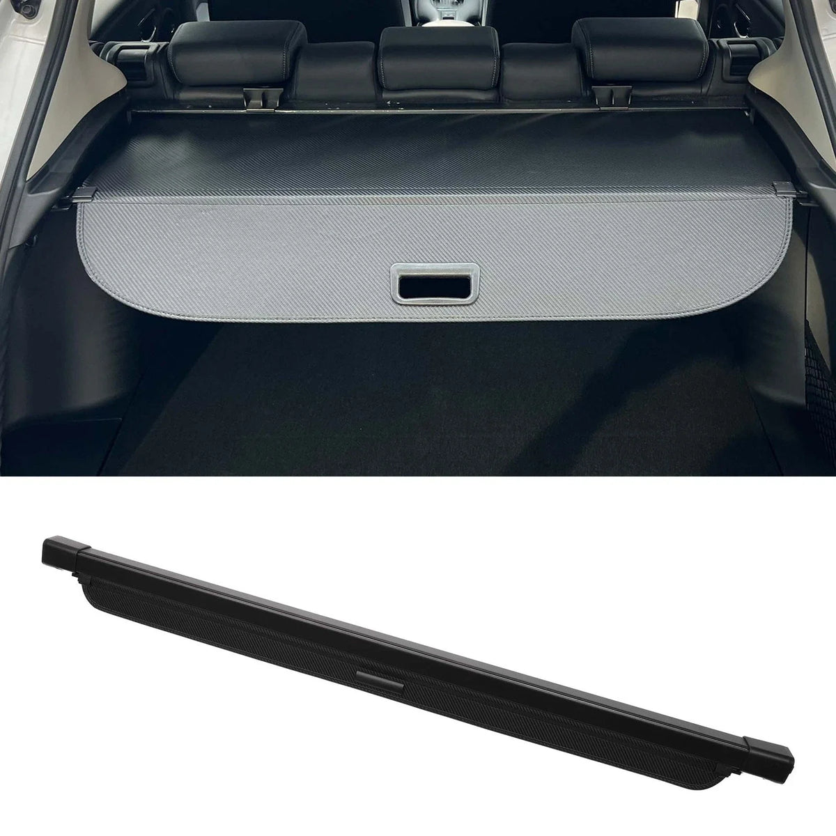 Retractable Cargo Cover for Ford Escape (2001–2012) Black Carbon Fiber