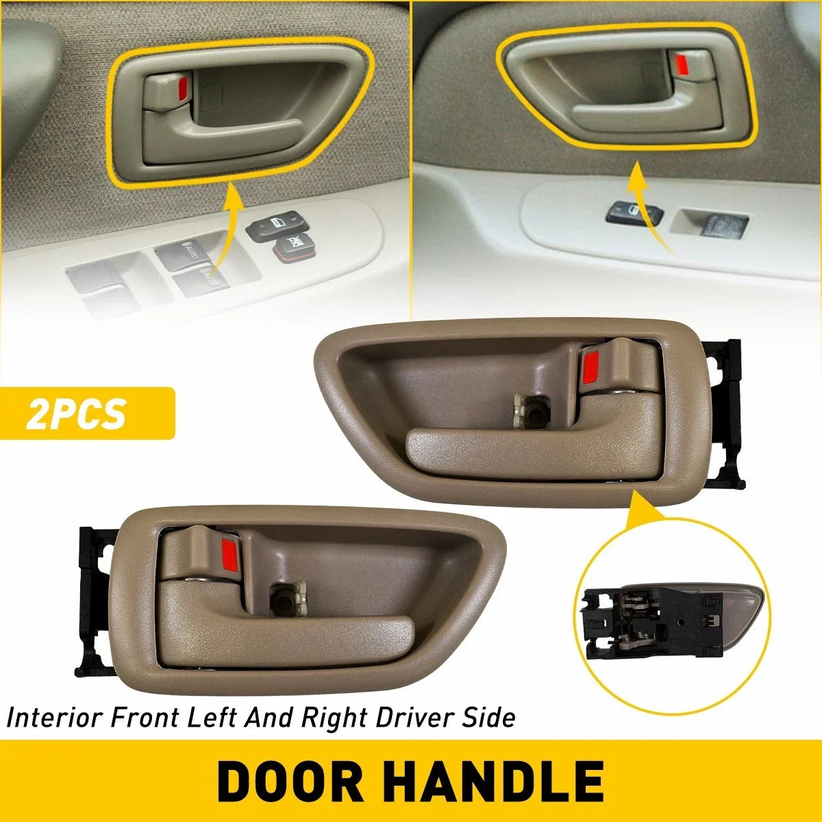 2pcs Interior Door Handle Panel for Toyota Avalon (2000–2004)