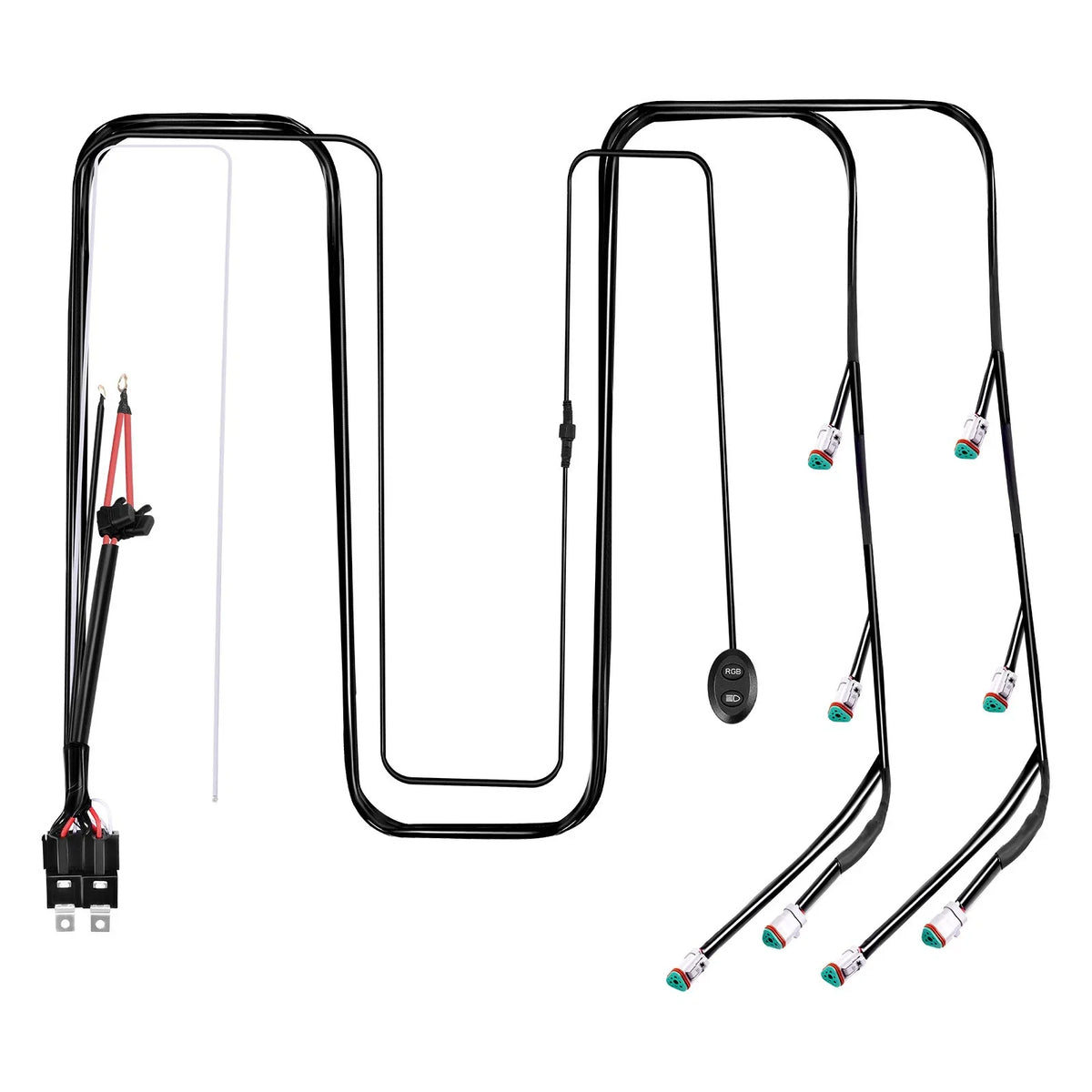 maXpeedingrods RGB LED Light Wiring Harness 3.5/5inch (3-PIN DT)