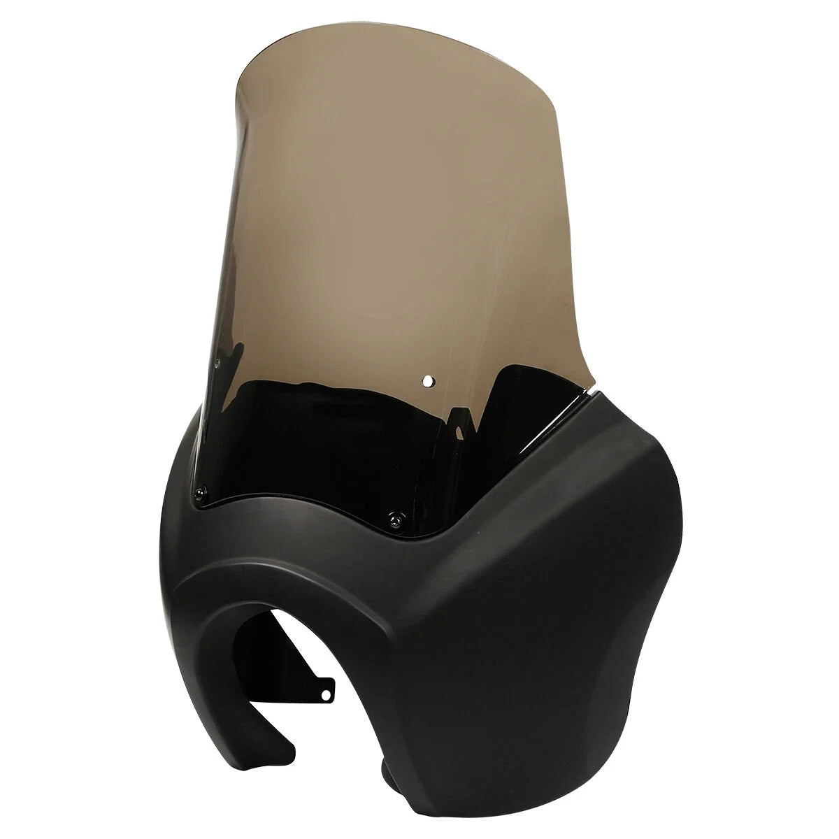 Matte Black Headlight Fairing Cover & 15" Smoke Windshield for Harley Dyna