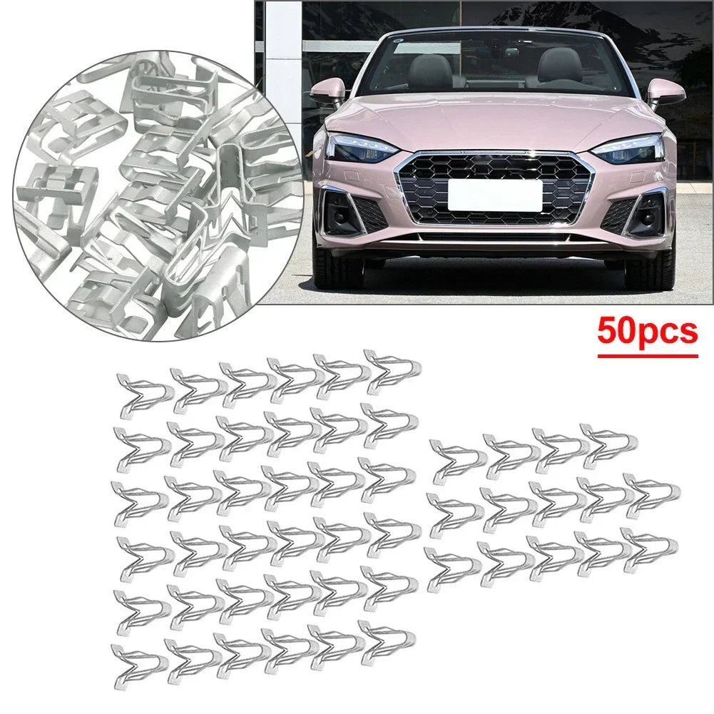 Gray Dashboard Retainer Clips - 50pcs for Universal Instrument Panels