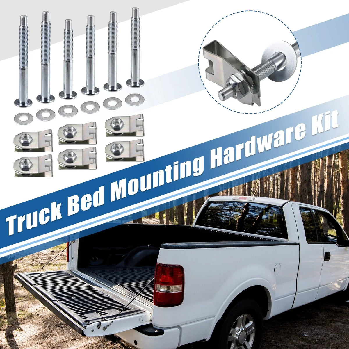 Truck Bed Mounting Hardware Kit with Mount Bolt for Ford Ranger (1983–2011)