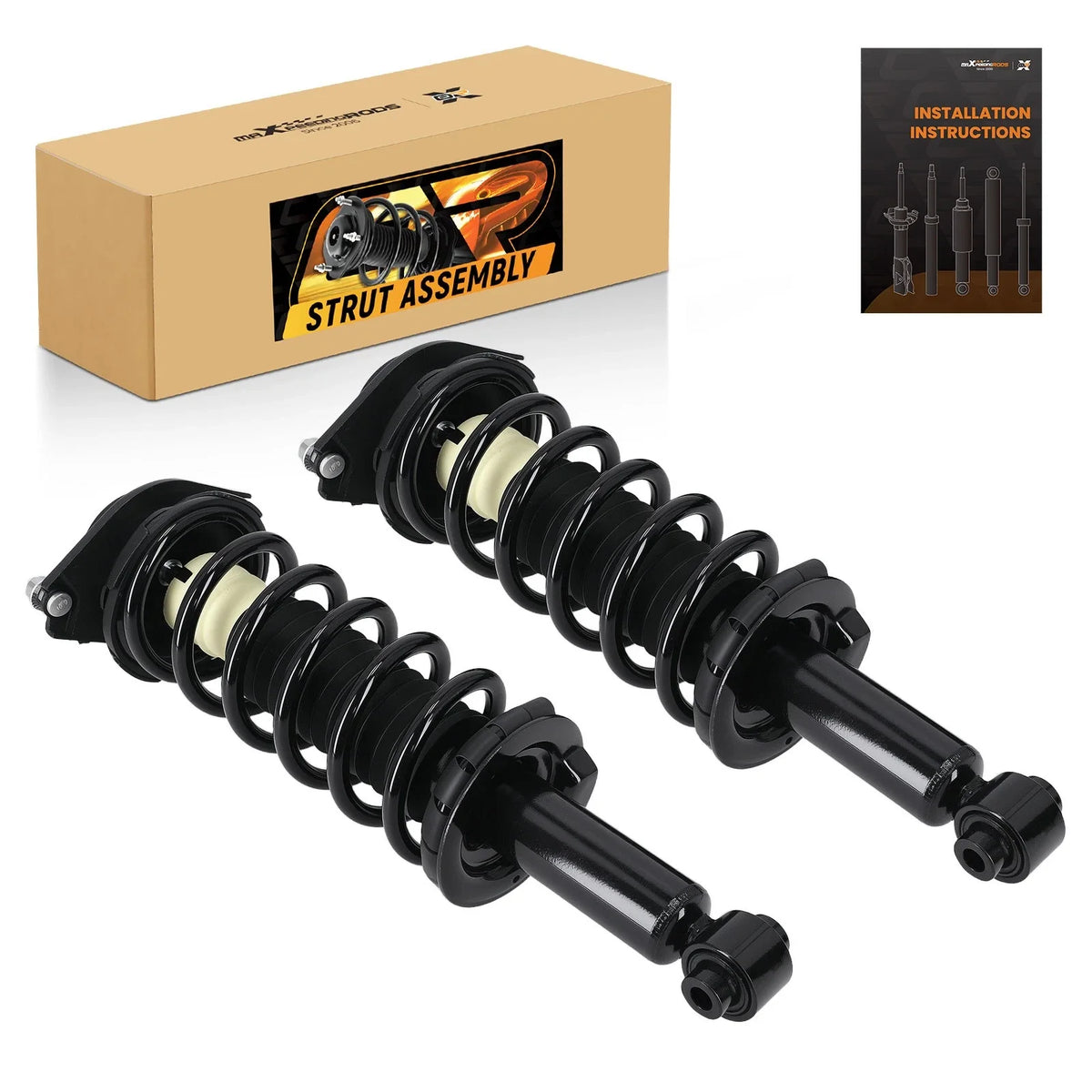 Pair Rear Shocks Struts with Spring Assembly for Subaru Impreza (2012–2016)