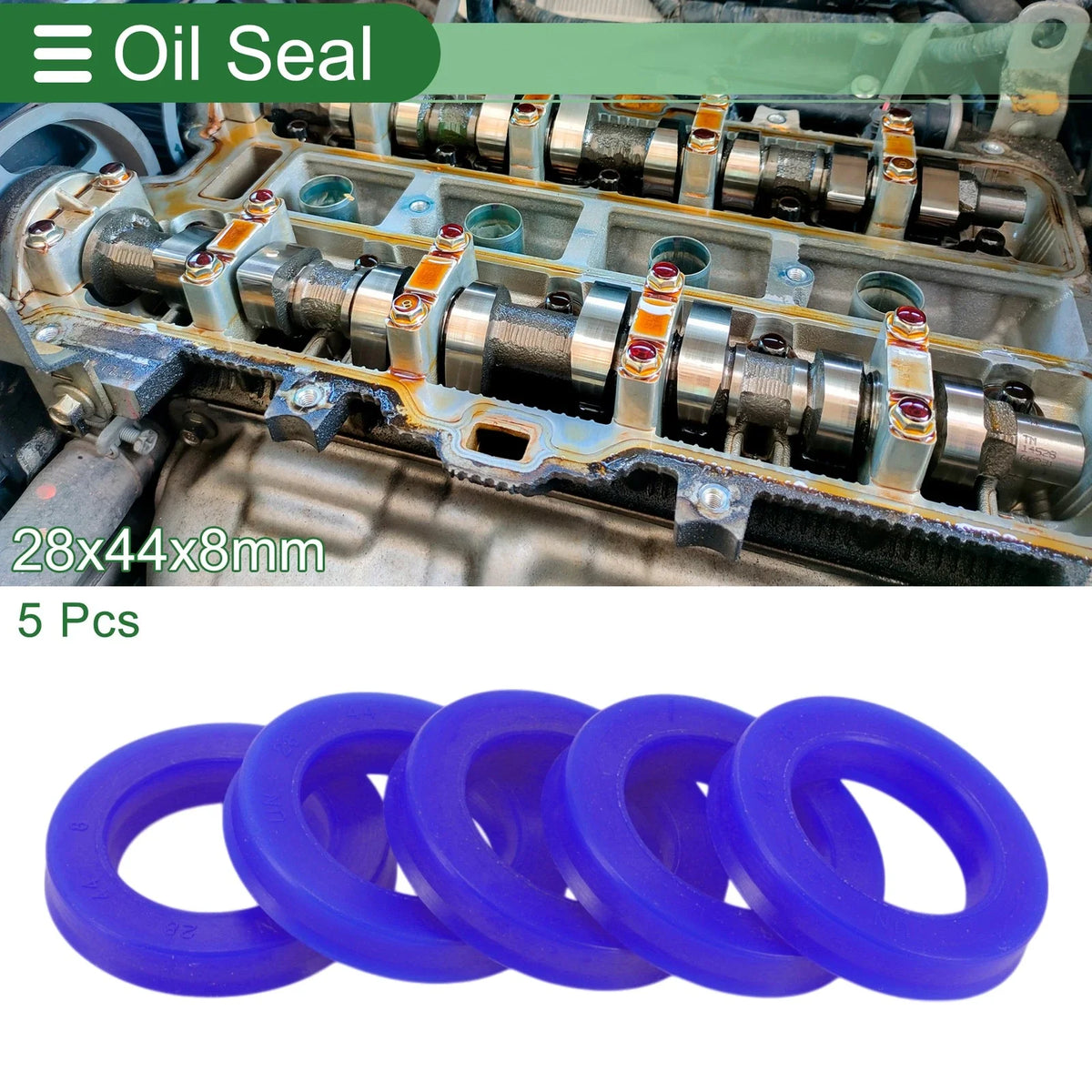 Set of 5 Oil Seal Rotary Shaft Seal 28x44x8mm High Pressure TPU