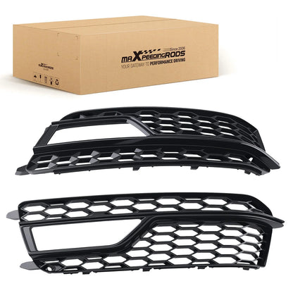 Set of 2 Front Bumper Fog Lamp Grille Covers for Audi A5 S-line S5 (2013–2017)