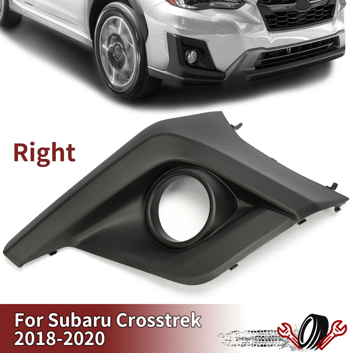 Right Side Fog Light Cover for Subaru Crosstrek (2018–2020)