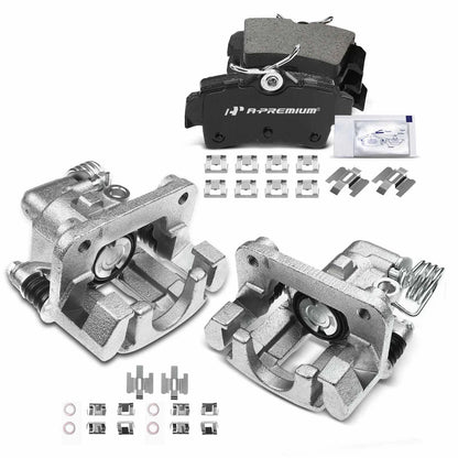 Rear Brake Caliper & Ceramic Pad Kit - 6 Pieces for Ford Mustang