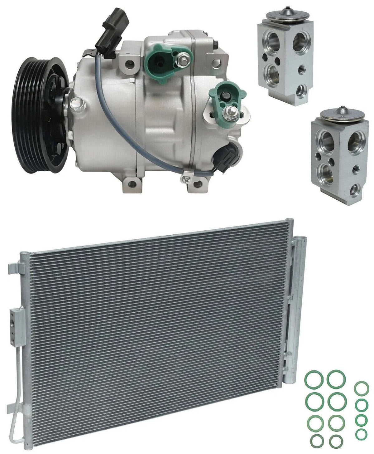 A/C Compressor Kit with Condenser for Hyundai Santa Fe 3.3L (2015–2018)