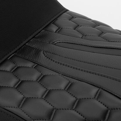 Black Driver Passenger Seat for Harley Dyna Street Bob Low Rider (2006–2017)