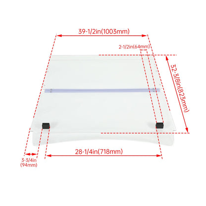 Front Folding Clear Windshield for EZGO Express S4/L4 Golf Cart (2016–2023)