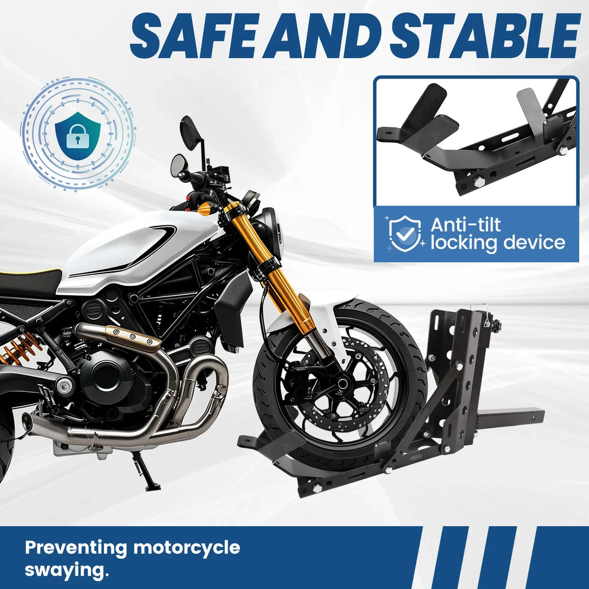 Motorcycle Scooter Carrier 800lb Capacity for 2" Tow Receiver - Universal