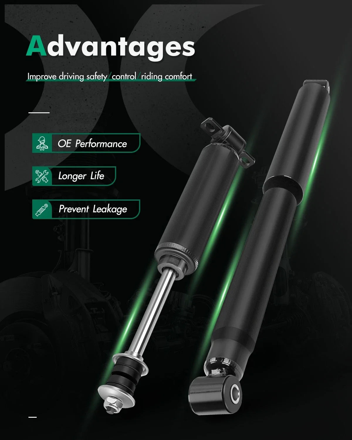 Set of 4 Shocks Struts for Dodge Dakota Durango 2WD (1997–2004)