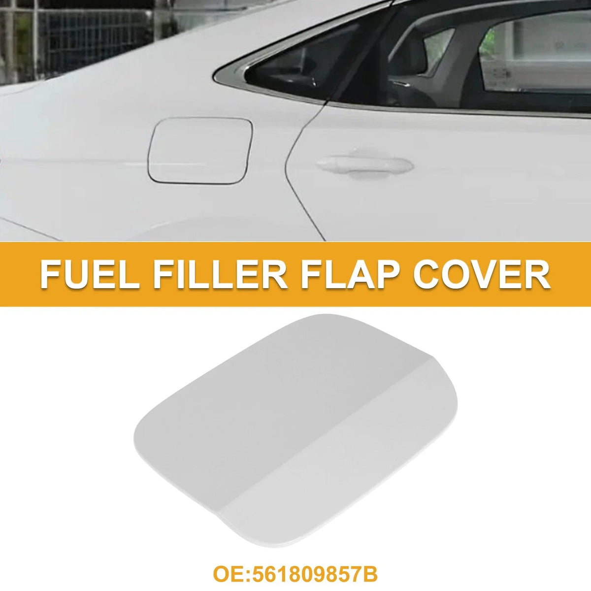 Fuel Tank Door Cap for Volkswagen Passat (2011–2018) - White Filler Flap Cover