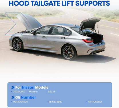 4X Lift Supports for Nissan Murano (2003–2007) 65471CB800