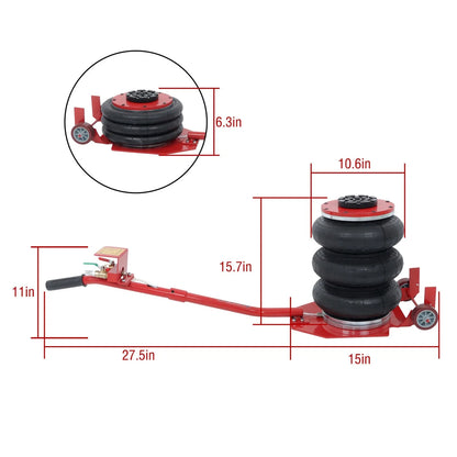 Triple Bag Air Jack for SUV (6600lbs/3 Ton)