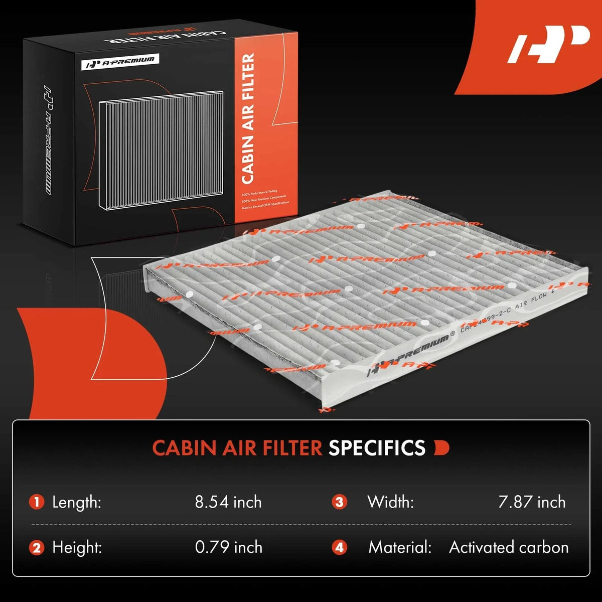 Activated Carbon Cabin Air Filter for 370Z (2009-2020) & Nissan Leaf (2023)