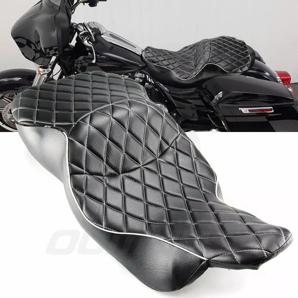 Diamond Rider Driver Passenger Seat for Harley Electra Glide Ultra Classic (1997–2007)