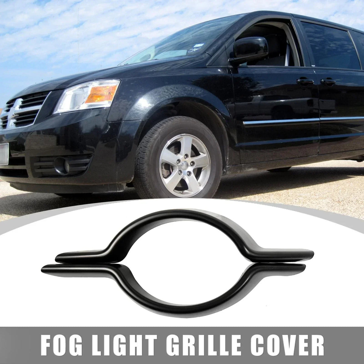 Set of 2 Front Right Fog Light Grille Covers for 2014-2020 Dodge Journey
