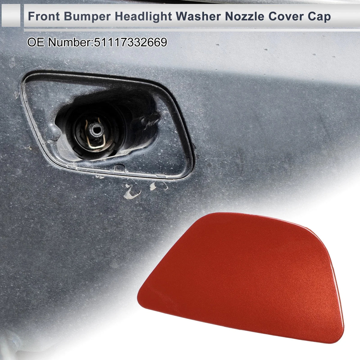 Front Left Headlight Washer Nozzle Cover Cap for BMW 535i (2011–2016)