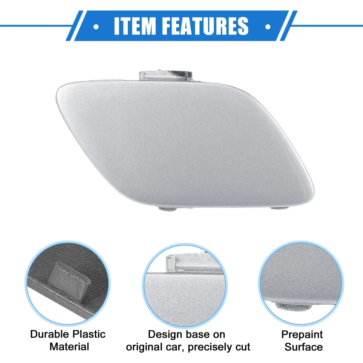 Tow Hook Cover Front Right for BMW E92 E93 2007-2010 - Silver Tone