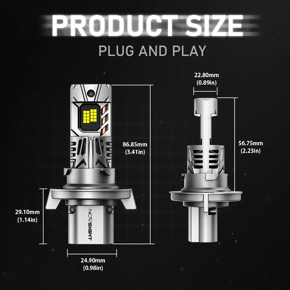 H13 9008 Canbus LED Headlight Bulbs Kit for