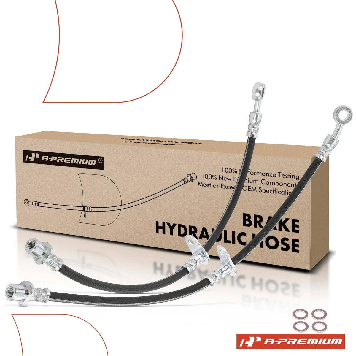 2X Front Brake Hydraulic Hose for Honda CR-V (1997–2001)