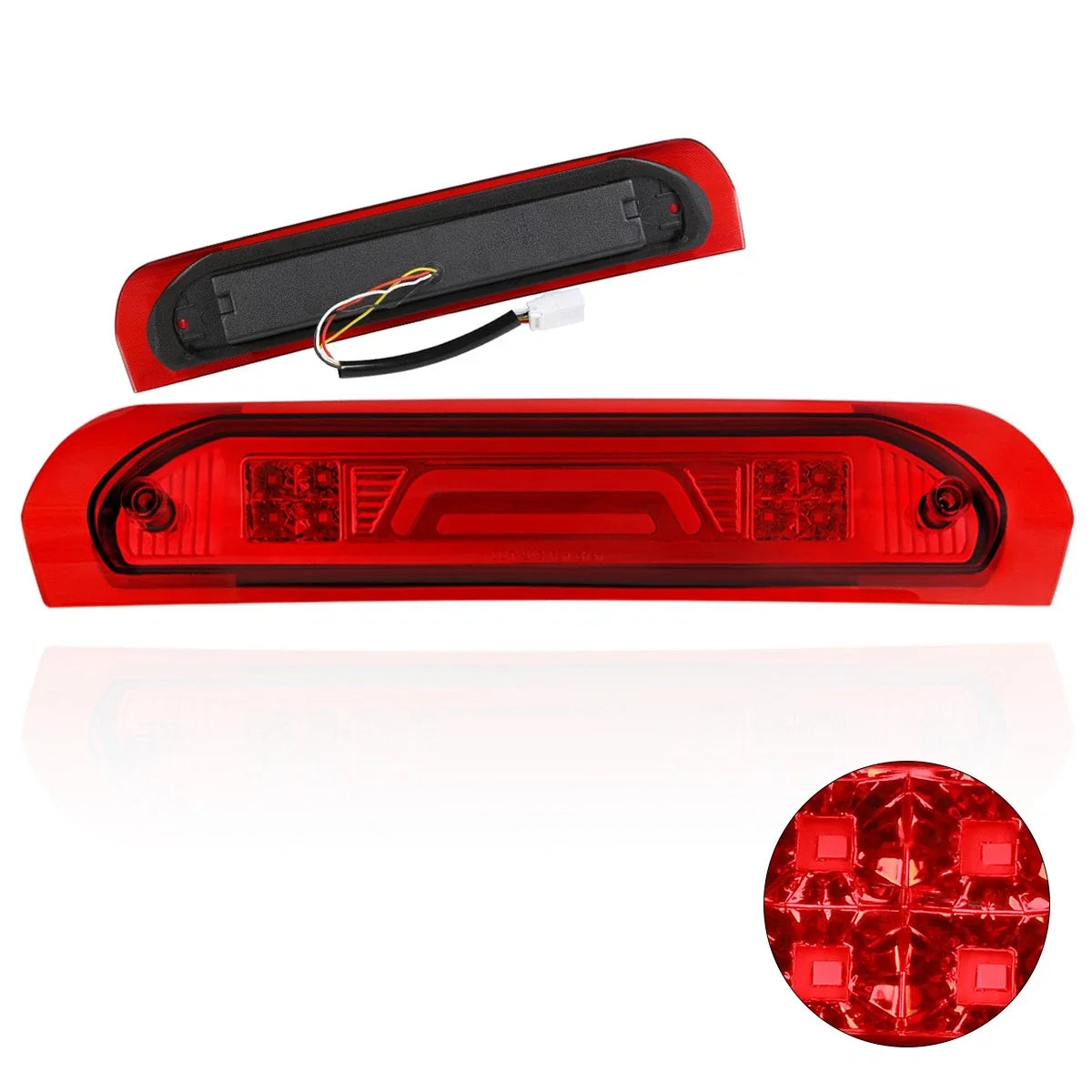 Cargo Lamp + Dual 3D LED Bar Third Tail Brake Light for Dodge Ram 2002-2009