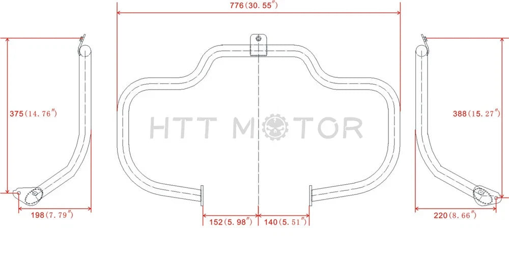 Highway Bar Engine Guard for Harley Touring (1997-2008)