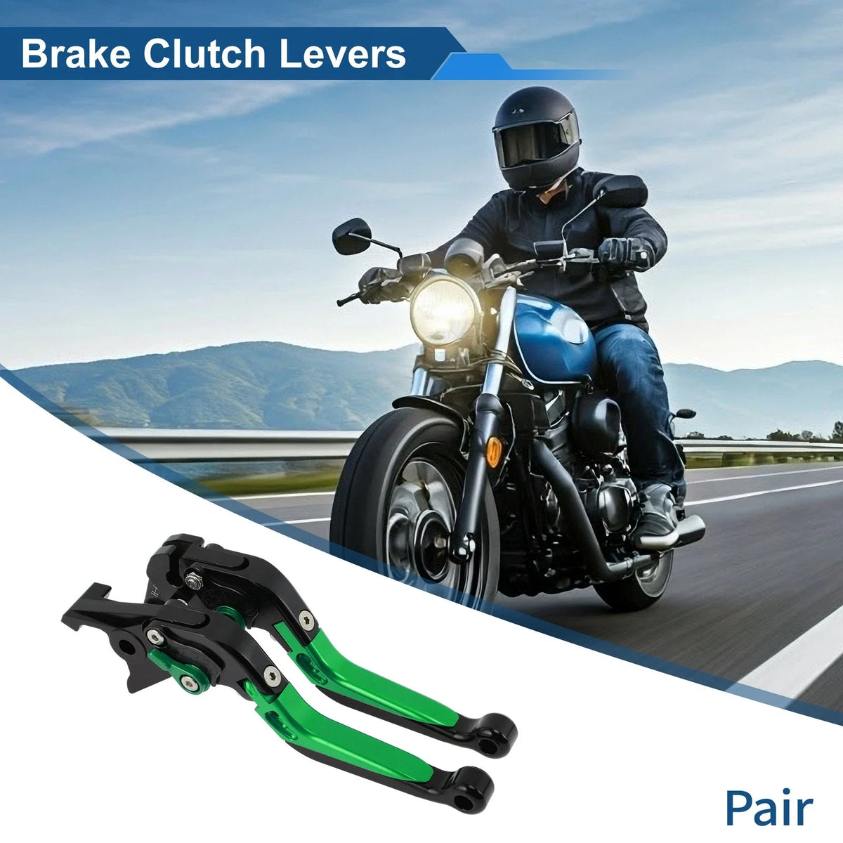 Adjustable Brake Clutch Levers for Honda CBR650R (2019–2023) Black Green