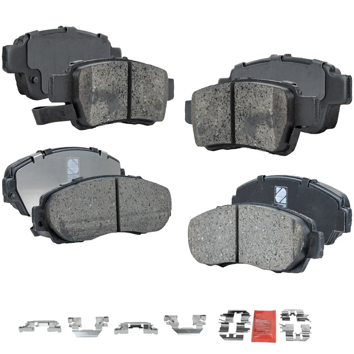 Set of 4 Ceramic Brake Pads for Honda Odyssey (2005–2010)